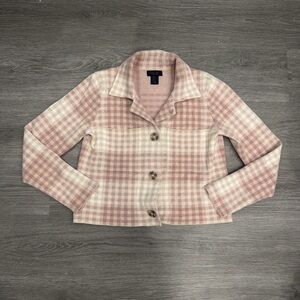 Rachel Roy Plaid Sweater Size Large
